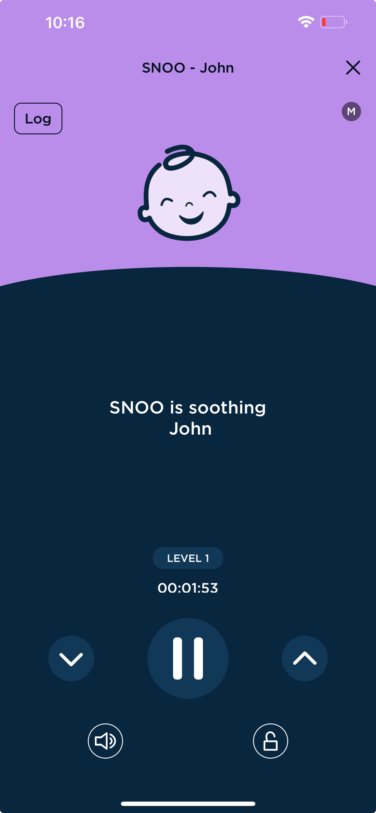 How do I navigate through the Happiest Baby App? SNOO Dashboard.jpeg